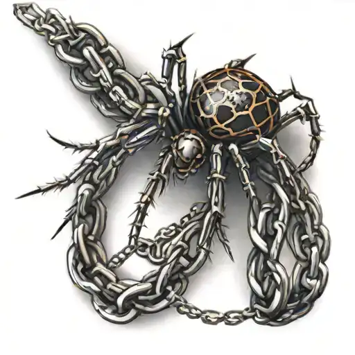 Spider And Chain Wrapped