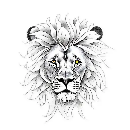 Lion With Flowers And It Says Harry Jaycob Kirstie