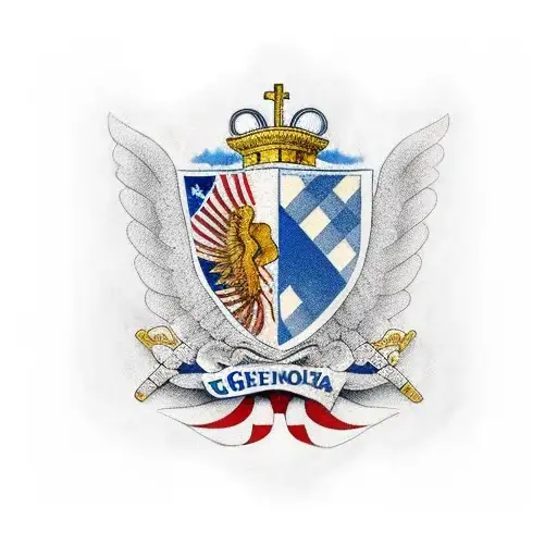 Greece And Usa Flags In Color That Incorporates The Warrior Culture Of Both Countries