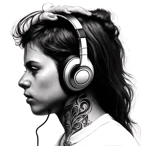 Person Listening To Music