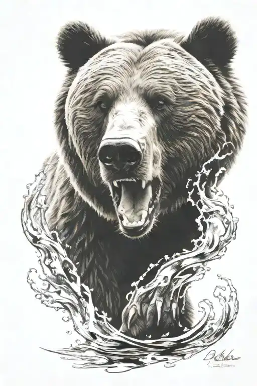 Fierce Grizzly Bear