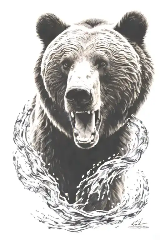 Fierce Grizzly Bear