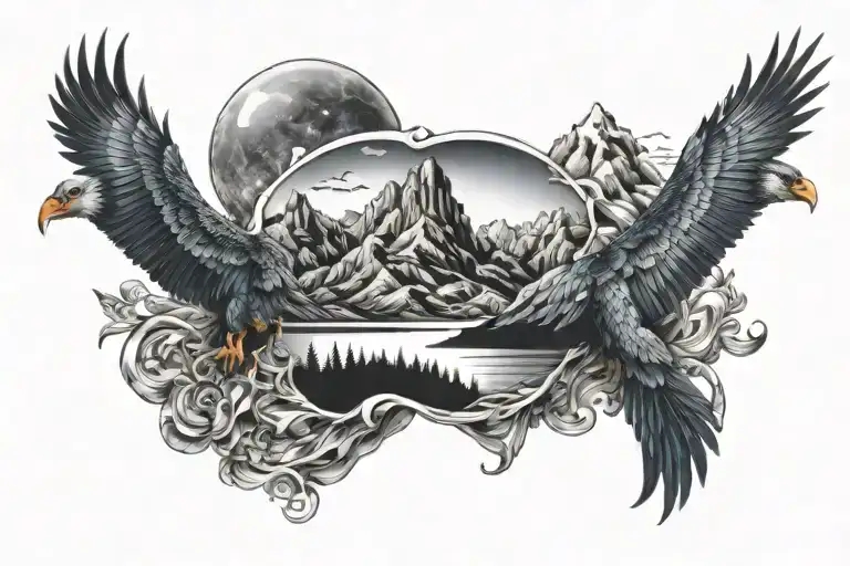 Adventure Midnight Blue Mountain Perspective Change Through Lens To Rising Phoenix Sunrise