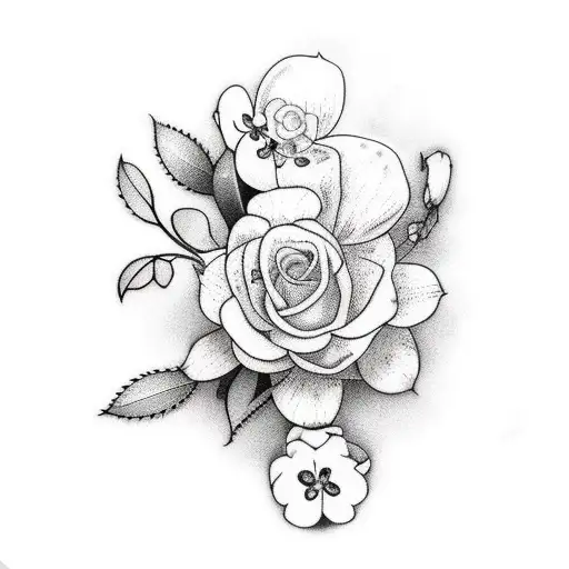 Robin With Forget Me Not