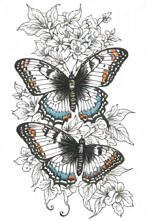 Small Black And White Caterpillar Metamorphosis Into Big Colorful Butterfly