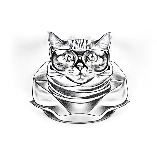 Cat In Harry Potter Sorting Hat And Robe