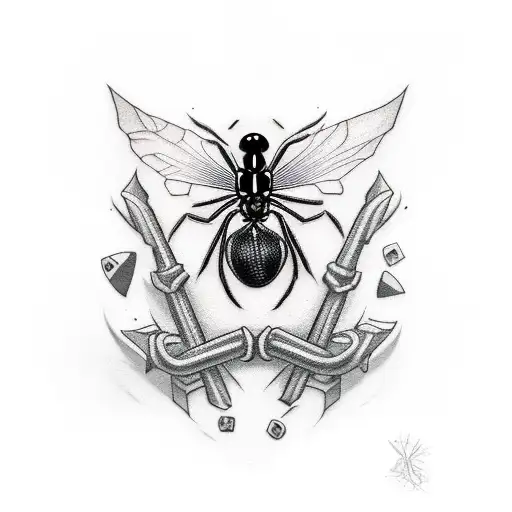 Black Spade With A Black Widow