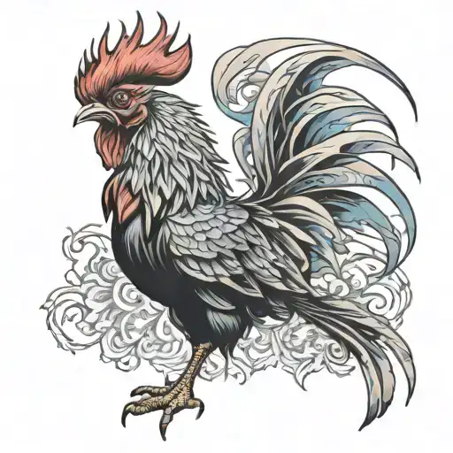 Colorful Dragon Rooster
