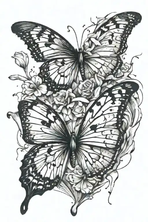 Black And White Broken Heart With Butterfly Flying Out In Color