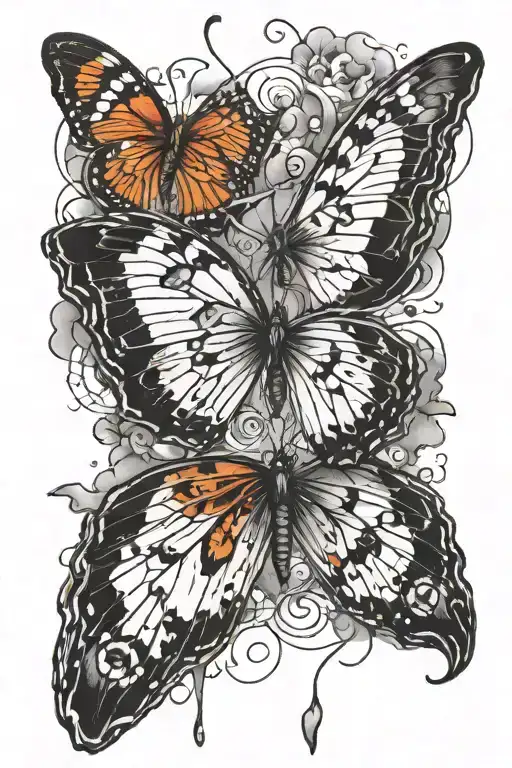 Black And White Broken Heart With Butterfly Flying Out In Color