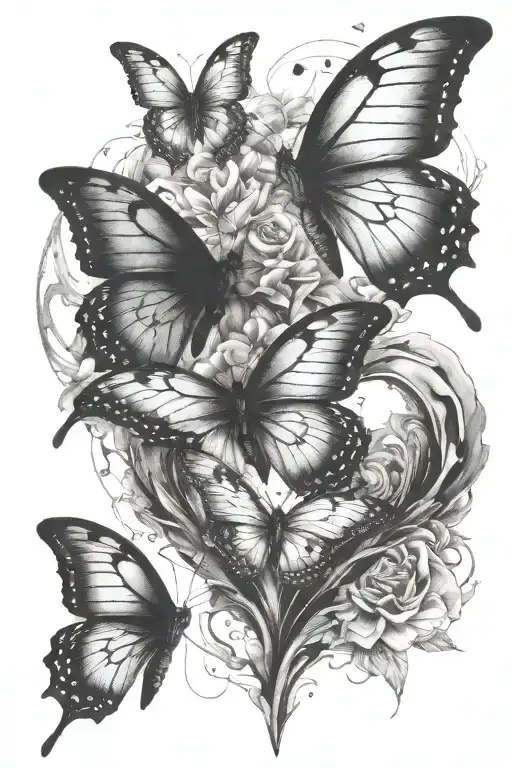 Black Broken Heart With Butterfly Flying Out In Color
