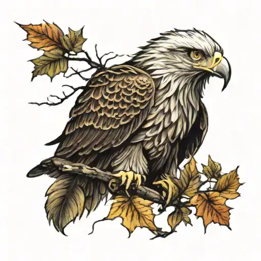 Army Eagle Dad Bright Fall Leaves And Trees Colors Looking Into Distance