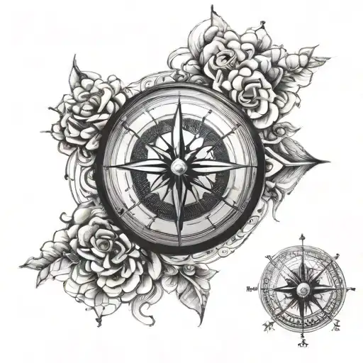 Half Mandala Half Compass