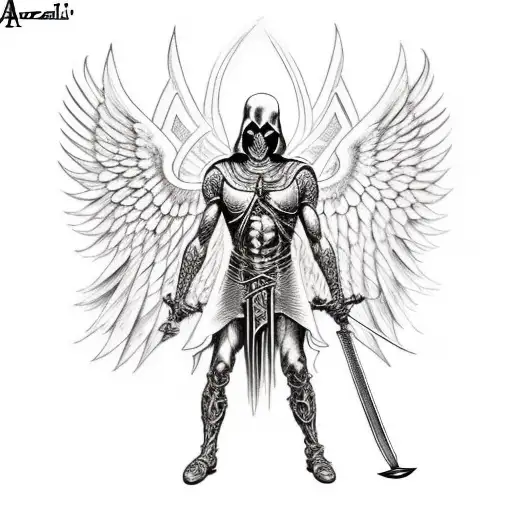 Azrael Male Angel Of Death Holding A Sword To Go In The Middle Of My Back