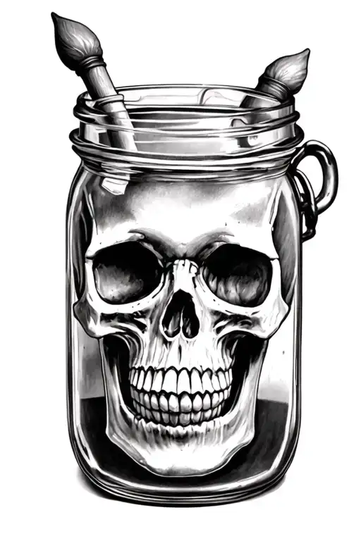 Mason Jar Skull