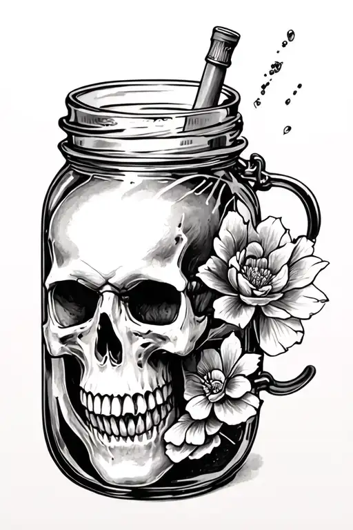 Mason Jar Skull