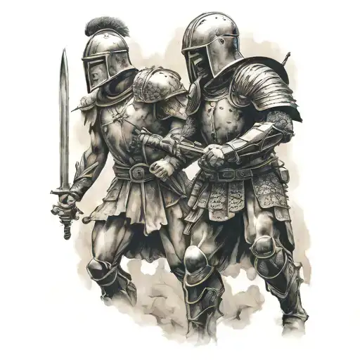 War And Antic Warrior Battling