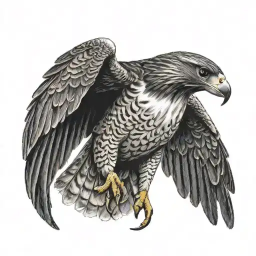 A Falcon With Spread Wings And A Snake In Its Claws For Brest