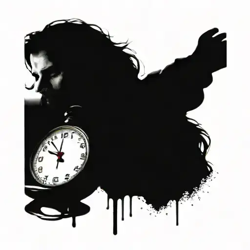 Jesus Cross With Stop Watch With Time Will Tell As The Numbers