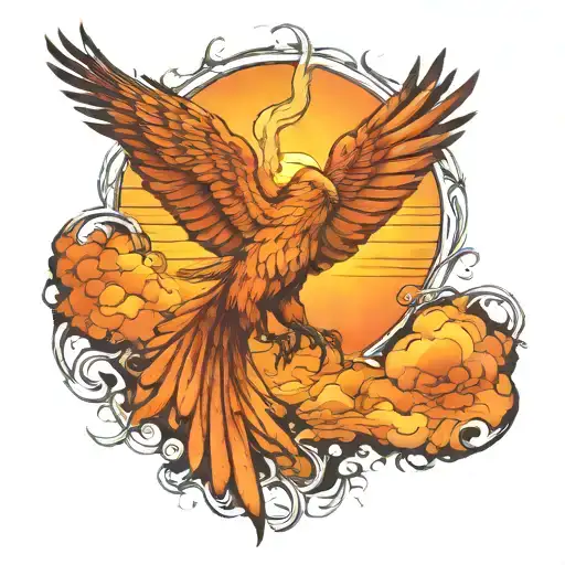 Texas Sunrise Rising Phoenix Bird