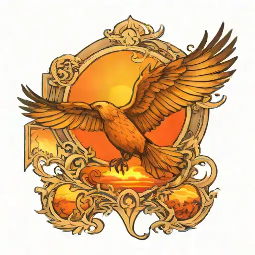 Texas Sunrise Rising Phoenix Bird