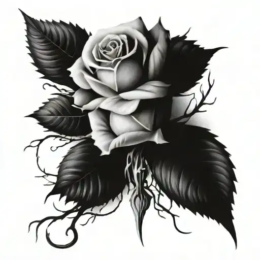 Roses With Roots And Thorns Making The Word Gomez