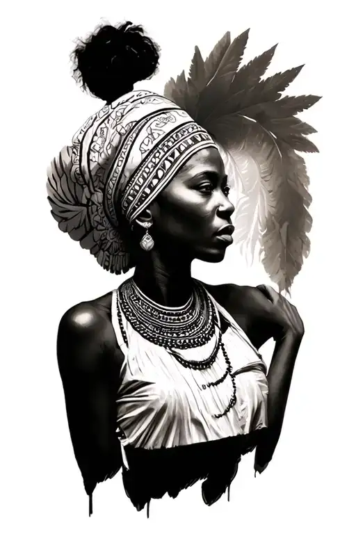 African Woman Warror With Adin Step Store