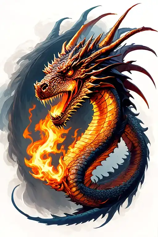 Battle Hardened Dragon Breathing Fire