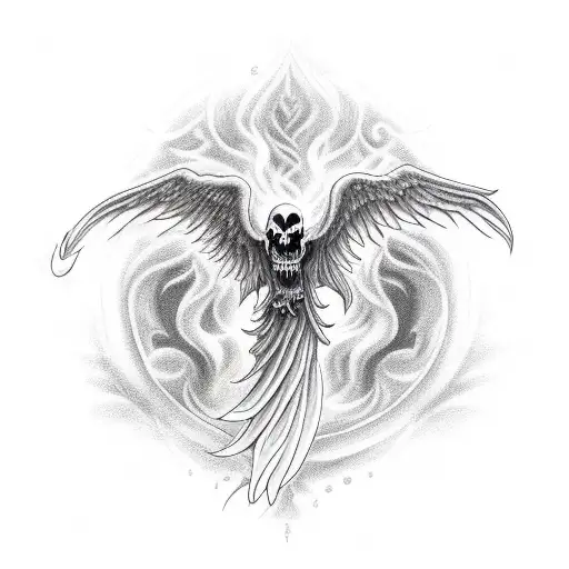 Grim Reaper Conjuring A Phoenix From The Ashes