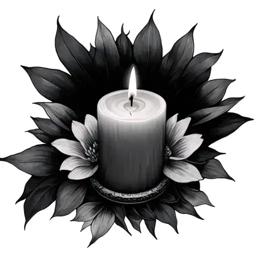 Candle Black Grey