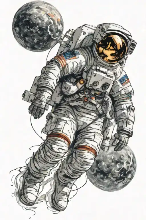 Astronaut Floating In Space