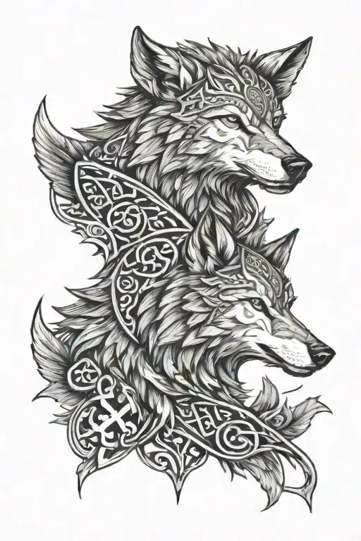 Scandinavia Wolf Vikingshead Vikings Symbols Incorporated