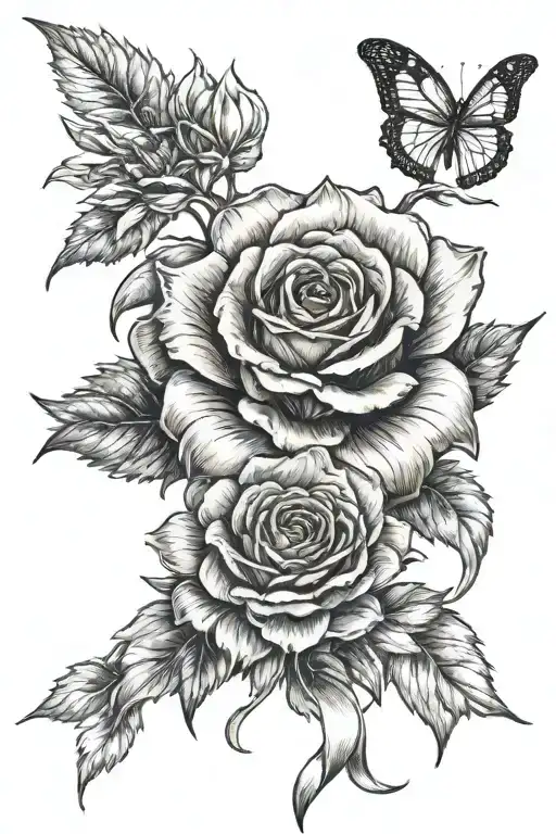 Rose And Sunflower With Ribbon Wrapped Around It