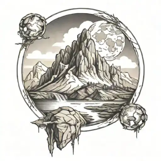 Limestone Mountain In Circle