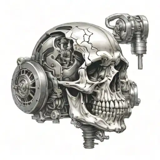 Skull And Engine Design