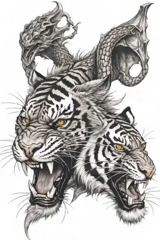 Dragon And Tiger Face
