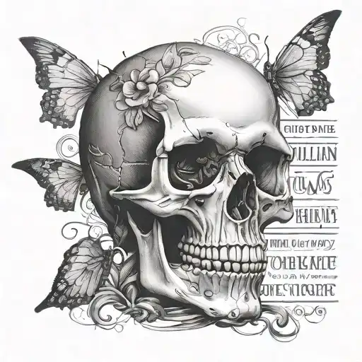 Skull With Quote 'Everyone Is The Villain In Someone's Story'