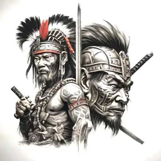 Indians And Samurai In Full Growth