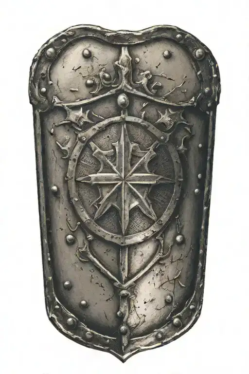 Shield With Bulletholes
