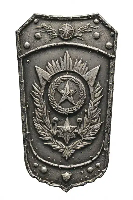 Soviet Shield With Bulletholes