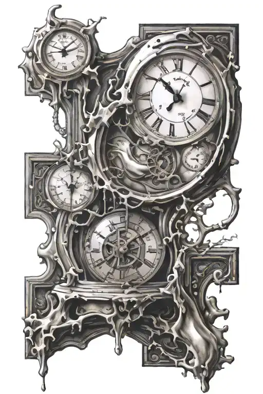 Surrealism Dali Melting Clock