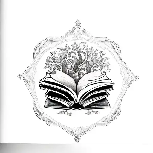 An Open Book With Pages Flying