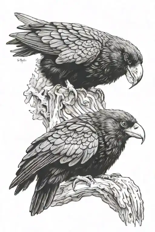 Chough And Bear Head