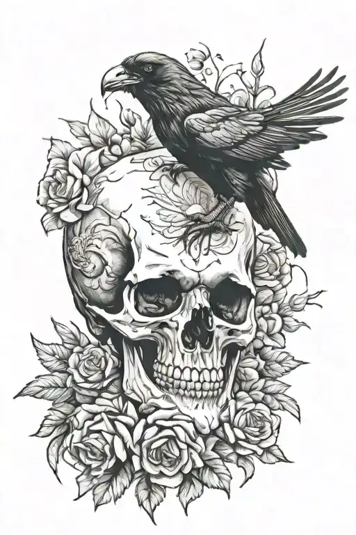 Skull And Raven