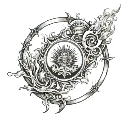 Proteccting The Flame In A Circle Surrounded