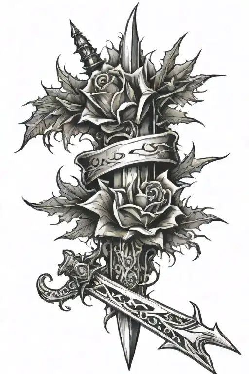 Dagger With Thorns Wrapping