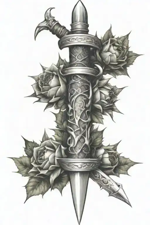 Dagger With Thorns Wrapping