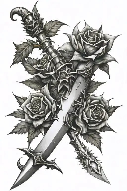 Dagger With Thorns Wrapping