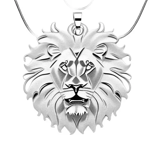 Lion On A Pendant On A Chain Wrap Around Forarm