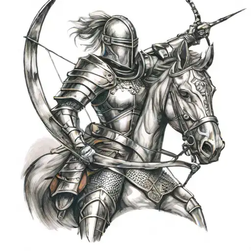 Female Knight Shooting Arrow